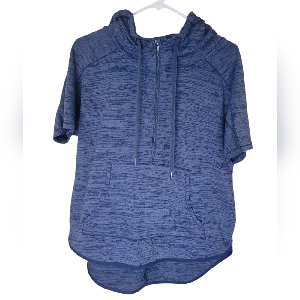Athleta Blissful Pullover 1/2 Zip Women's XS Heather Blue
